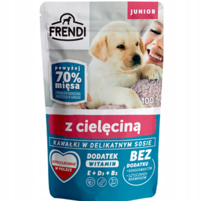 Frendi Junior mokra karma dla szczeniąt 24 x 100g Cielęcina