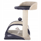 Drapak dla kota Gaczoo z podstawką i zabawką ciemny szary 35 x 35 x 42 cm