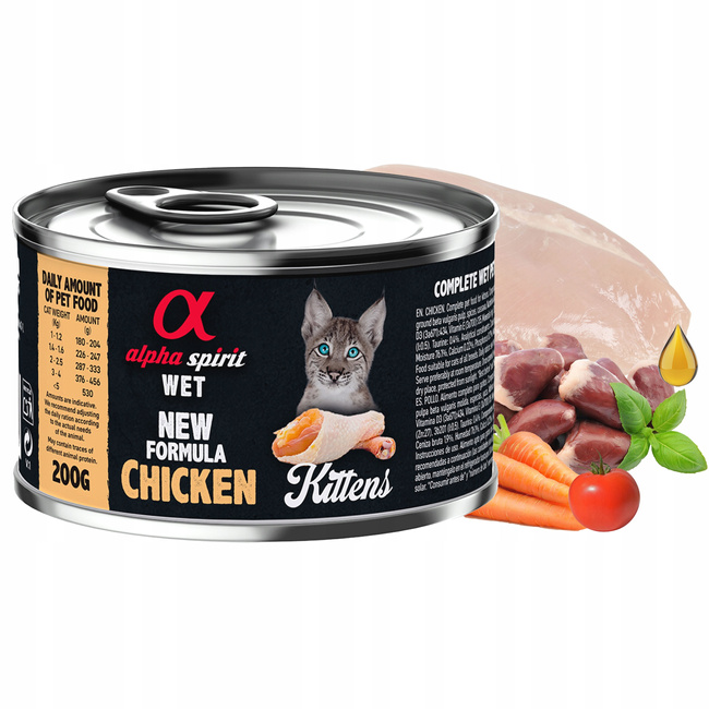 ALPHA SPIRIT Kitten Karma mokra dla kociąt mix smaków 4 x 200g