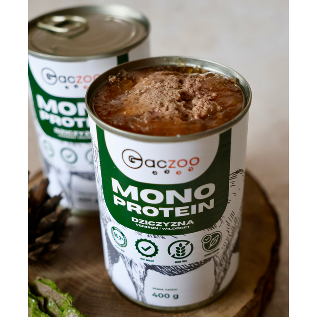 Mokra karma monobiałkowa dla psa Gaczoo MONO PROTEIN Dzik 12 x 400g