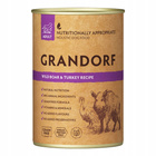 GRANDORF DOG karma mokra dla psa Dziczyzna Indyk 6 x 400g Bezzbożowa