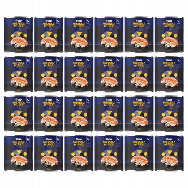 Gaczoo Miejska Miska bezzbożowa karma mokra dla psa Sushi z Rybą 24 x 800g