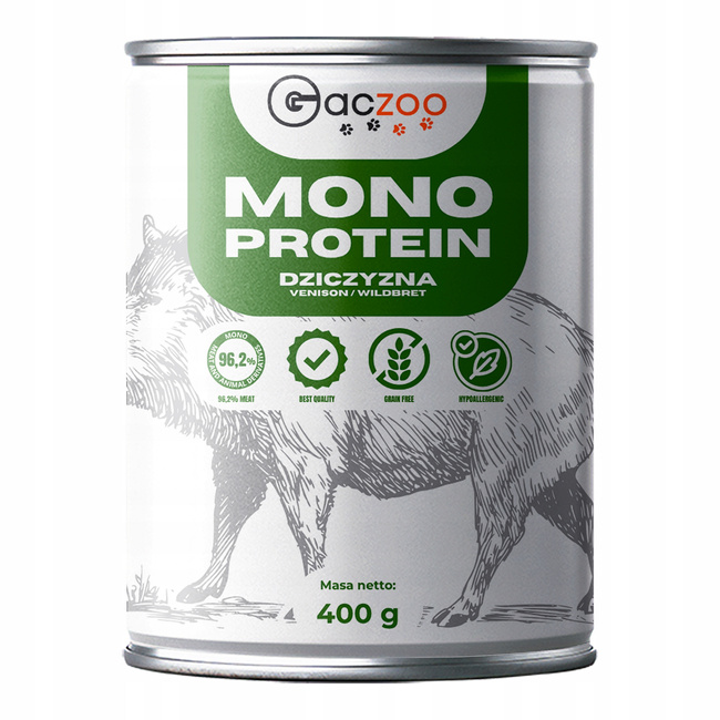 Mokra karma monobiałkowa dla psa Gaczoo MONO PROTEIN Dzik 6 x 400g