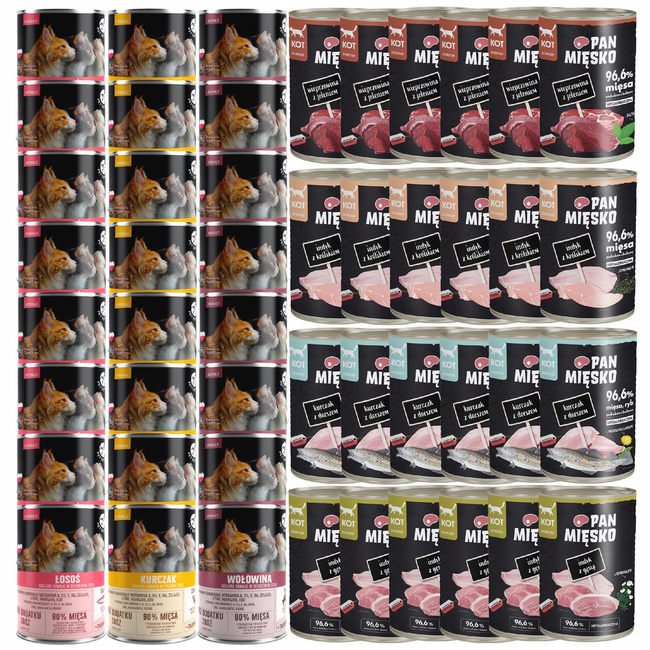 PAN MIĘSKO PET REPUBLIC Karma mokra dla kota MIX Smaków 48 x 400g