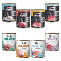 BRIT PAN MIĘSKO karma mokra dla psa mix smaków 8 x 800g