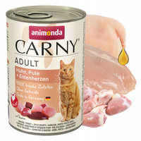 ANIMONDA Carny karma mokra dla kota Kurczak Serca Kacze 400g