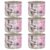 WIEJSKA ZAGRODA MONO Karma mokra dla kota 6 x 200g Wieprzowina