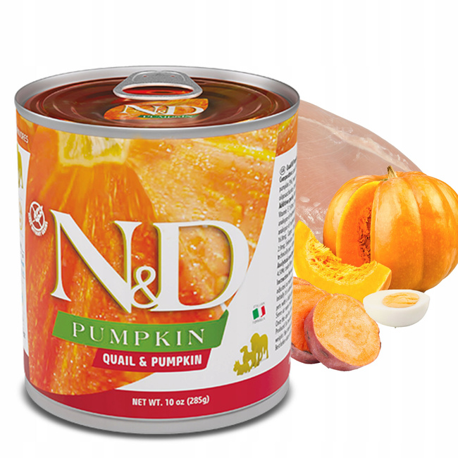 FARMINA N&D PUMPKIN zdrowa karma mokra dla psa Przepiórka 285g