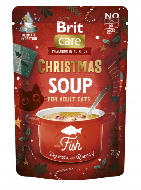 BRIT CHRISTMAS SOUP mokra karma zupa dla kota Ryba 75g pełnowartościowa