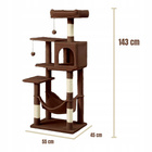 Drapak dla kota Gaczoo duży wieża legowisko brązowy 55 x 45 x 143 cm