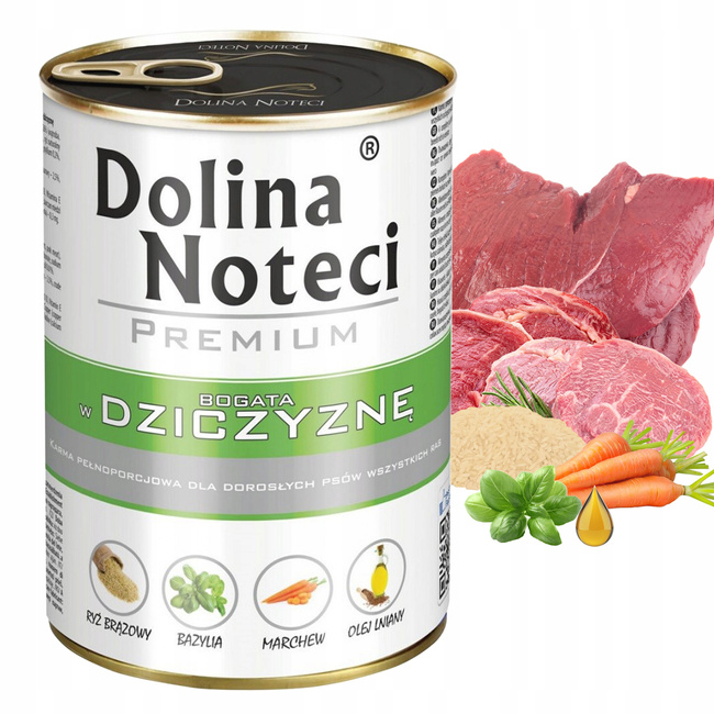 DOLINA NOTECI Premium Karma mokra dla psa Dziczyzna 400g