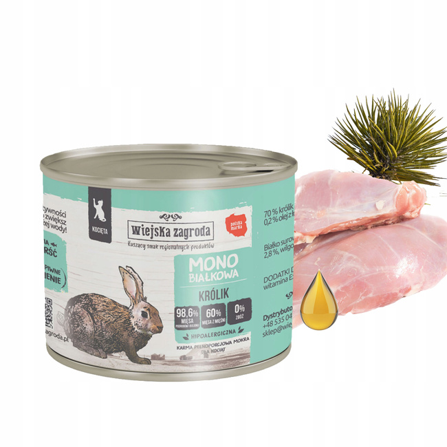 WIEJSKA ZAGRODA MONO Karma mokra dla kociąt MIX Smaku 2x200g