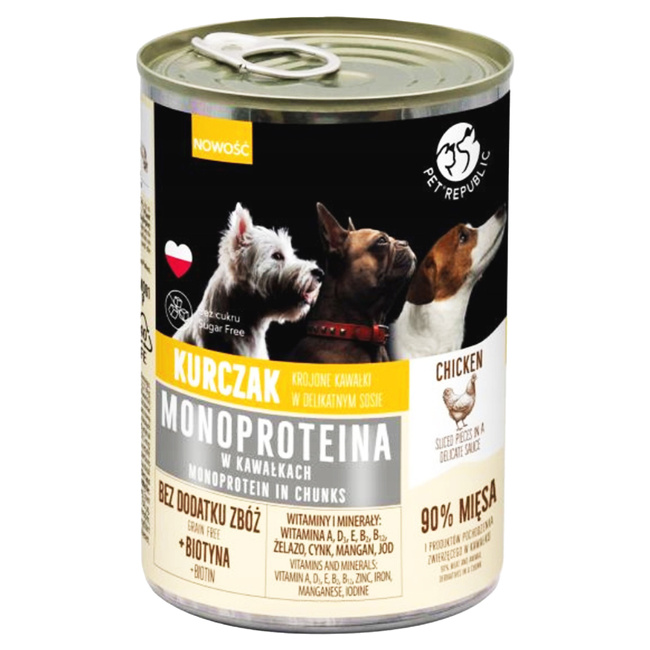 PET REPUBLIC Mono Protein karma mokra dla psa Kurczak 400g