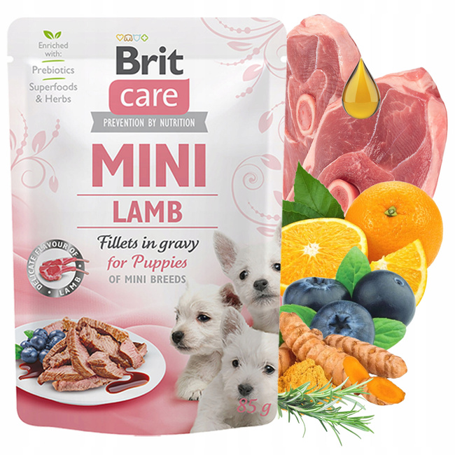 Brit Care Mini Puppy 24 x 85g Lamb mokra karma dla szczeniąt