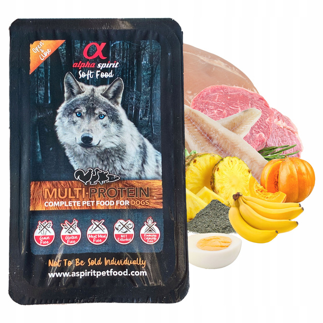 ALPHA SPIRIT Karma sucha dla psa Półmiękka mix smaków 10 x 200g Bezzbożowa