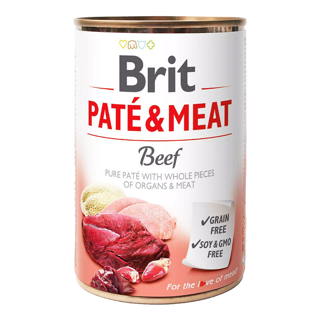 BRIT PATE & MEAT Karma mokra dla psa Wołowina 400g