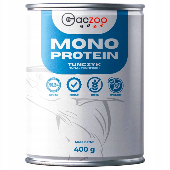 Gaczoo MONO PROTEIN monobiałkowa karma mokra dla psa mix smaków 12 x 400g