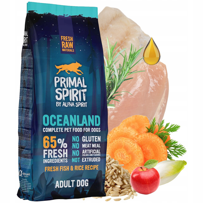 PRIMAL SPIRIT Oceanland Karma Sucha dla psa 12 kg bezzbożowa