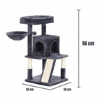 Drapak dla kota Gaczoo domek legowisko ciemny szary 50 x 50 x 96 cm
