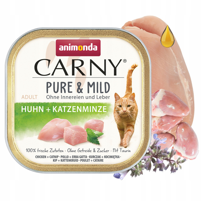 ANIMONDA Carny Pure & Mild karma mokra kota Kurczak z kocimiętką 32 x 100g