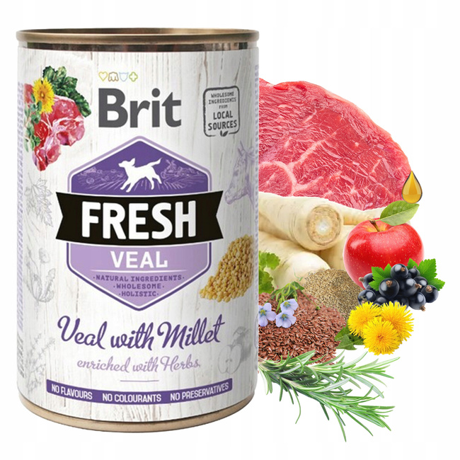 BRIT FRESH Karma mokra dla psa Cielęcina 400g