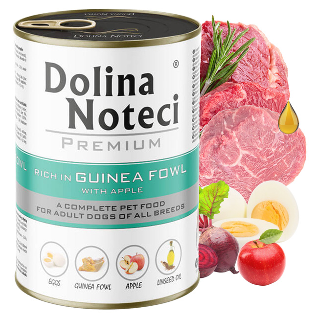 DOLINA NOTECI Premium Perliczka Karma dla psa mokra 400g Puszka