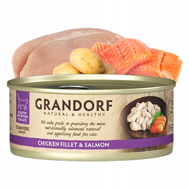 GRANDORF zdrowa karma mokra dla kota mix smaków 36 x 70g Bezzbożowa