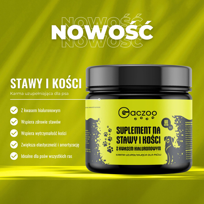 Suplement dla psa Gaczoo na Stawy i Kości 60 szt 180g zdrowy przysmak