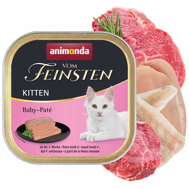 Animonda Vom Feinsten Kitten mokra karma dla kociąt 32 x 100g mix