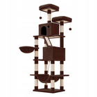 Drapak dla kota Gaczoo wysoki wieża legowisko brązowy 60 x 50 x 206 cm