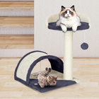 Drapak dla kota Gaczoo z podstawką i zabawką ciemny szary 35 x 35 x 42 cm