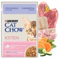 PURINA CAT CHOW KITTEN karma mokra dla kociąt Jagnięcina z Cukinią 85g