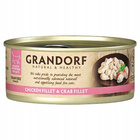 GRANDORF zdrowa karma mokra dla kota Kurczak Krab 12 x 70g Bezzbożowa