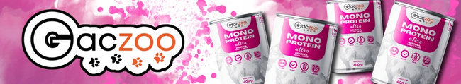 Gaczoo Mono Protein Ultra monobiałkowa karma mokra psa mix smaków 4 x 400g