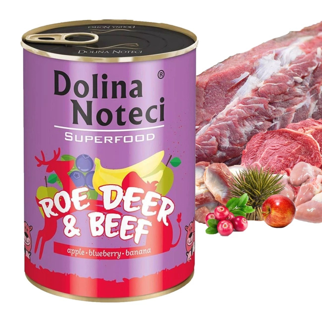 Dolina Noteci Superfood mokra karma dla psa 400g Wołowina Sarna