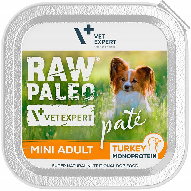 RAW PALEO PATE Mini Adult Indyk karma dla psa mokra 150g monobiałkowa