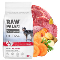 RAW PALEO ULTRA Medium&Large Wołowina karma sucha dla psa 10 kg bezzbożowa