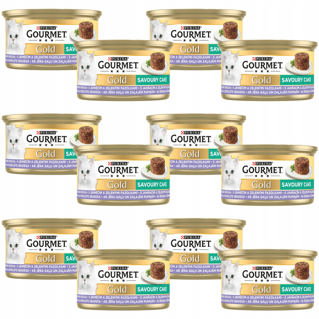 PURINA Gourmet Gold Cake karma mokra dla kota Jagnięcina 12 x 85g