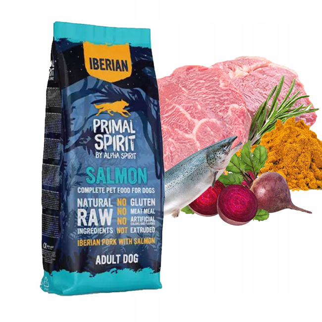 PRIMAL SPIRIT Karma sucha dla psa Łosoś 12 kg