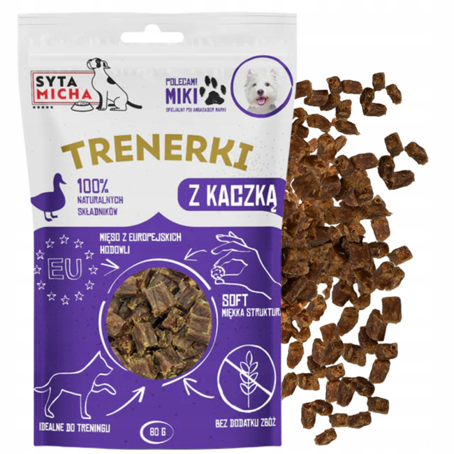Syta Micha trenerki dla psa jeleń 80g naturalny przysmak