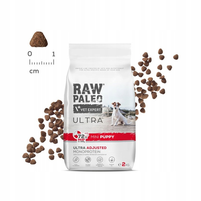 RAW PALEO ULTRA MINI Puppy Wołowina karma sucha dla szczeniąt 2 kg