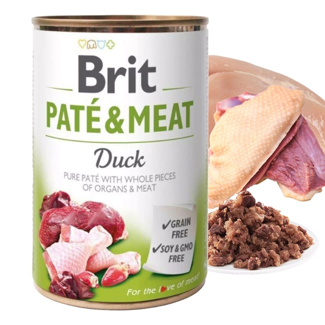 BRIT Pate & Meat mokra karma dla psa 8 x 400g bezzbożowa
