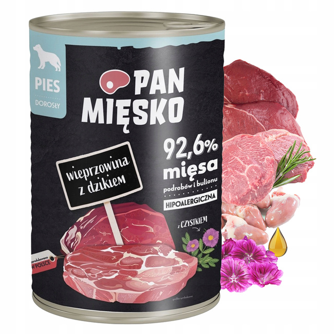 Pan Mięsko Miejska Miska Gaczoo karma mokra dla psa mix smaków 16 x 400g