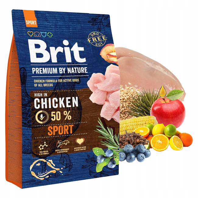 Brit By Nature 3 kg Chicken SPORT sucha karma dla psa