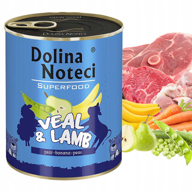 Dolina Noteci Superfood mokra karma dla psa 10 x 800g Mix