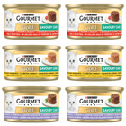 PURINA Gourmet Gold Cake karma mokra dla kota mix smaków 6 x 85g