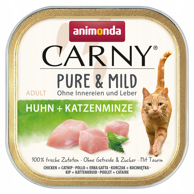 ANIMONDA Carny Pure & Mild karma mokra kota Kurczak z kocimiętką 32 x 100g