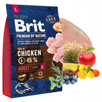 Brit By Nature 3 kg Chicken L Adult sucha karma dla psów