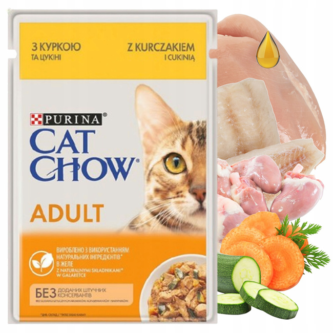 Purina Cat Chow mokra karma dla kota w galaretce Kurczak z Cukinią 85g