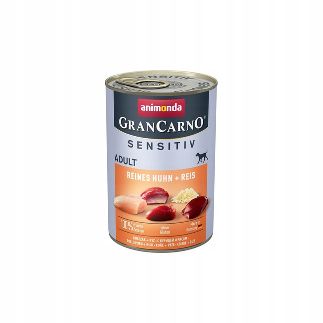 ANIMONDA GranCarno Sensitive karma mokra dla psa Kurczak Ryż 6 x 400g
